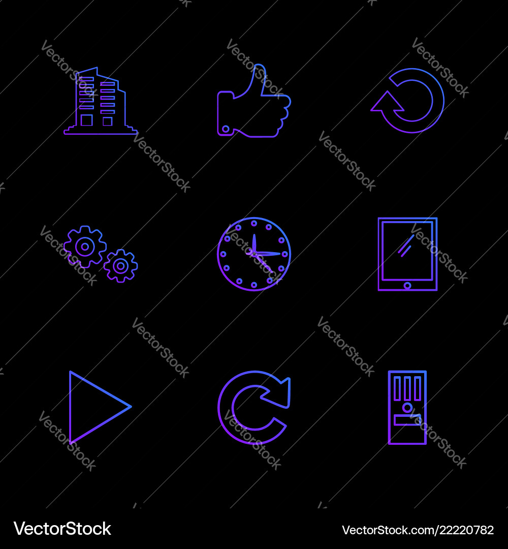 Building like reset tablet cpu clock setting Vector Image