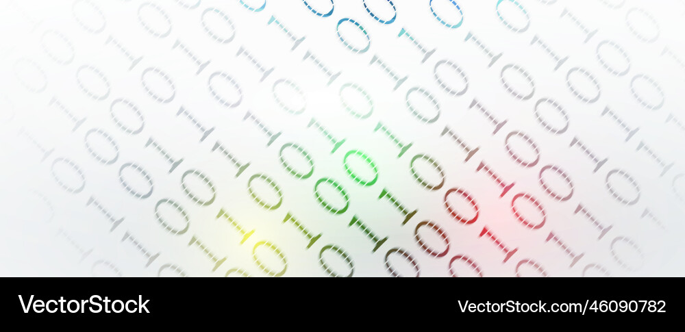 Bytes of binary code run through network abstract Bytes of binary code run through network abstract vector image