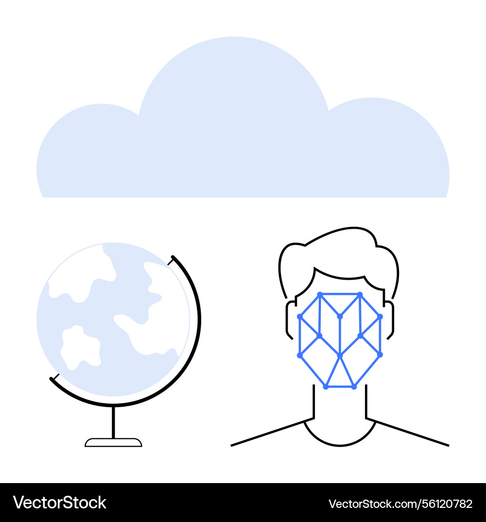 Cloud computing and global ai integration Cloud computing and global ai integration vector image