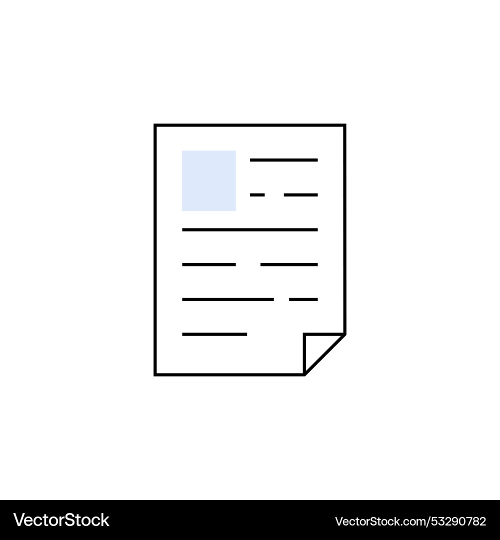 Document with text and icon Vector Image