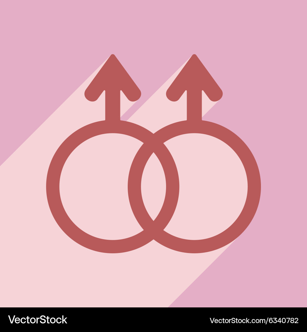 Flat with shadow icon and mobile application Vector Image