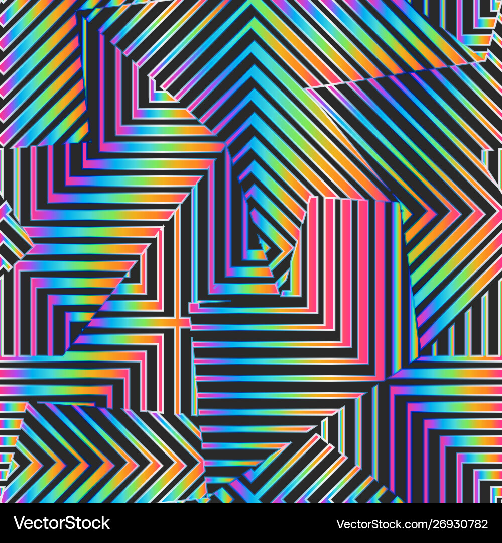 Geometric Spectrum Pattern vector image