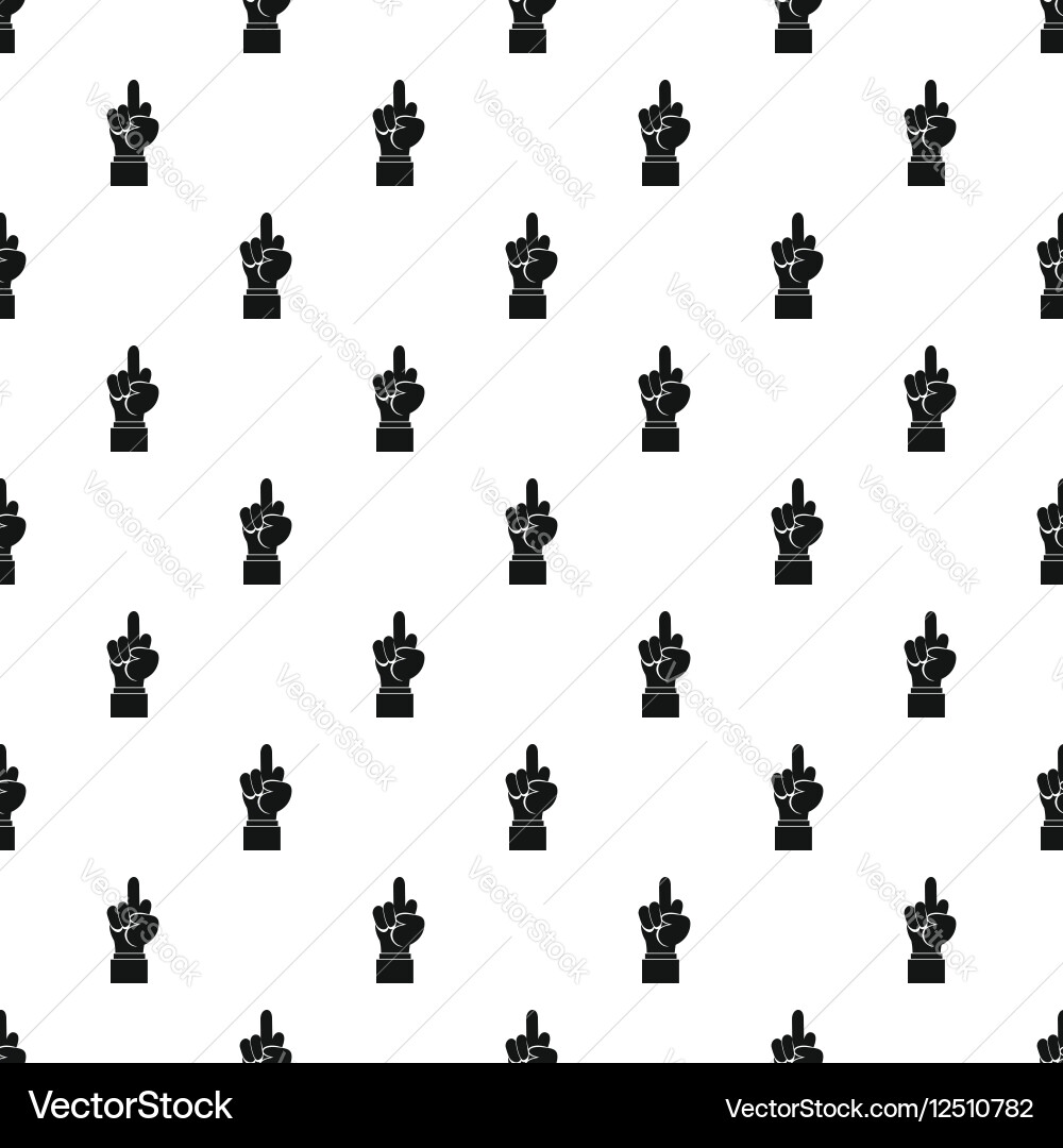 Gesture with middle finger pattern simple style vector image