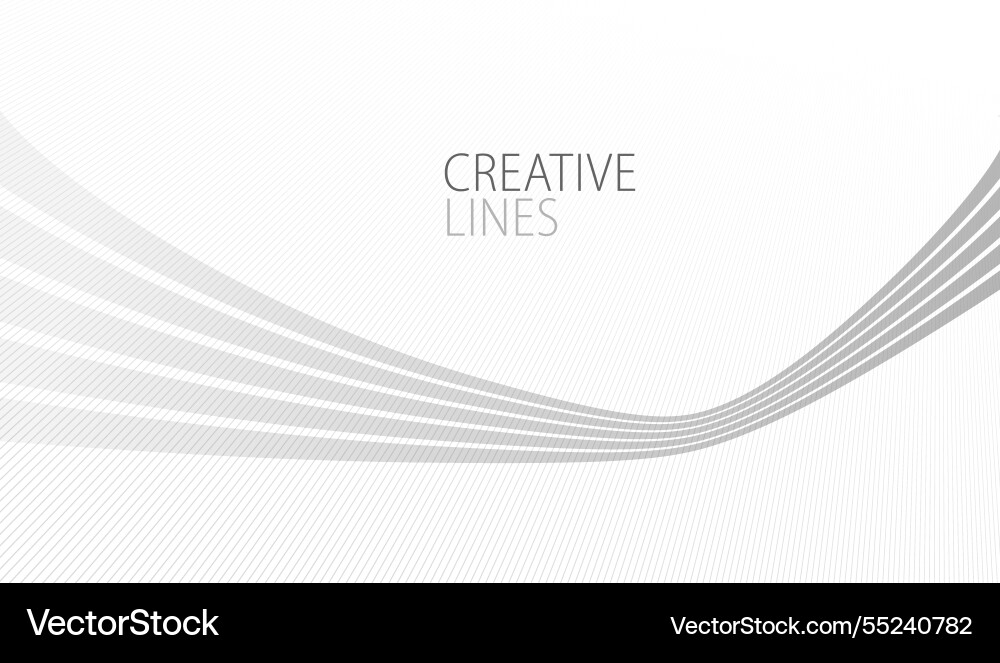 Grey 3D Line Abstract Background vector image