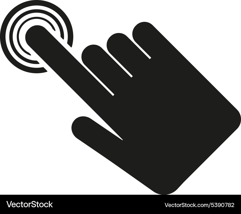 Hand click icon cursor symbol flat vector image