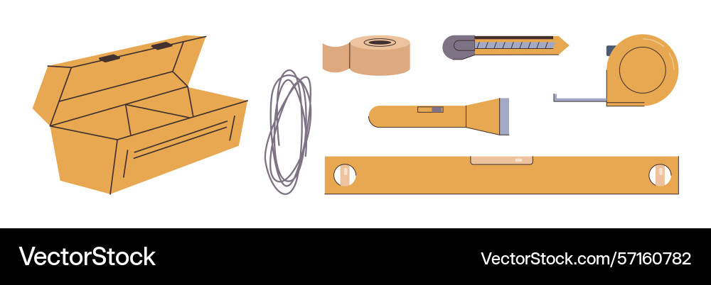 Handman toolkit tool box with instruments Handman toolkit tool box with instruments vector image