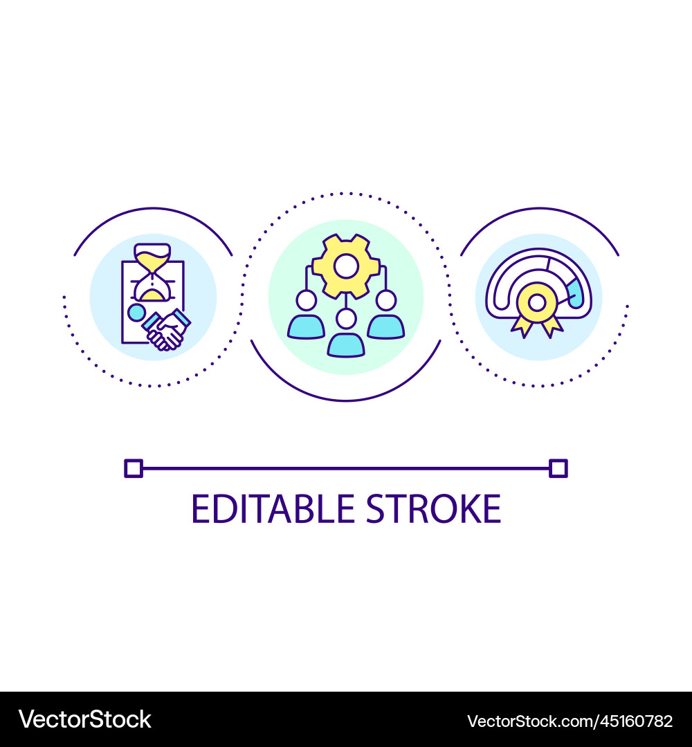 Increase productivity with permanent workers loop Increase productivity with permanent workers loop vector image