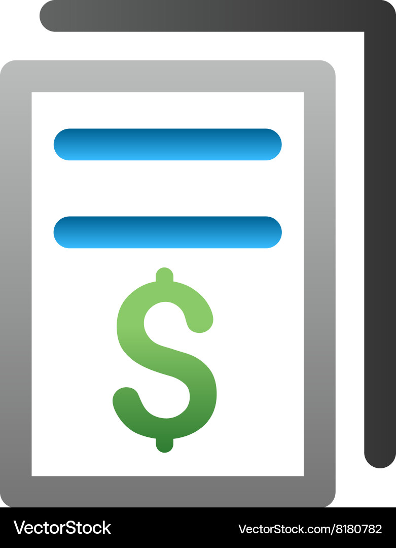 Invoices gradient icon Vector Image