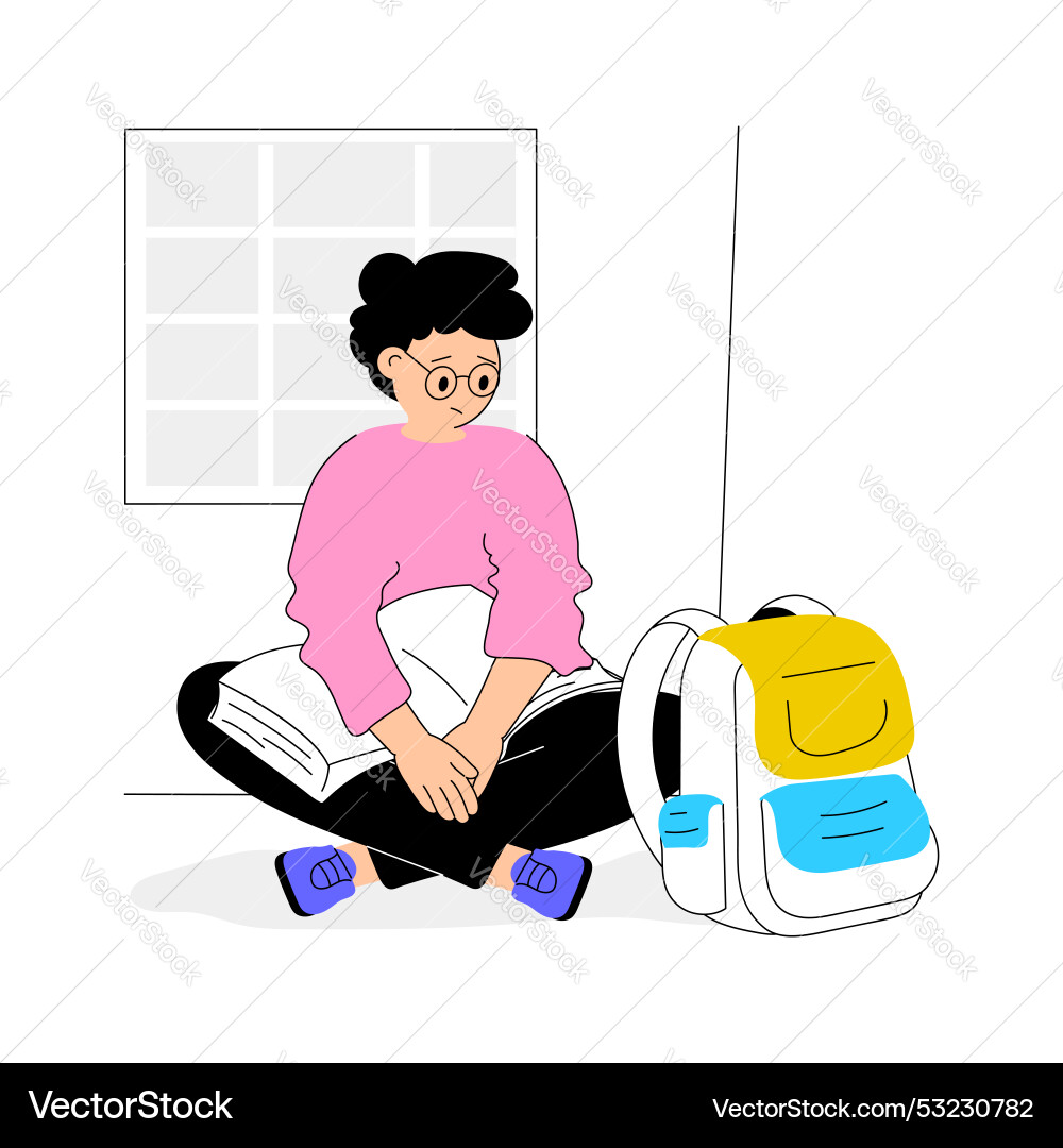 Lazy student Vector Image