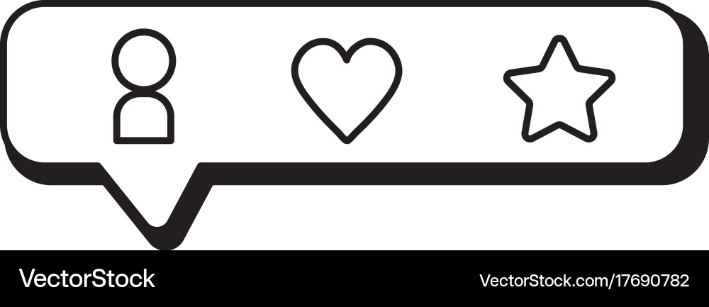 Line e-mail message and bar chat bubble Vector Image