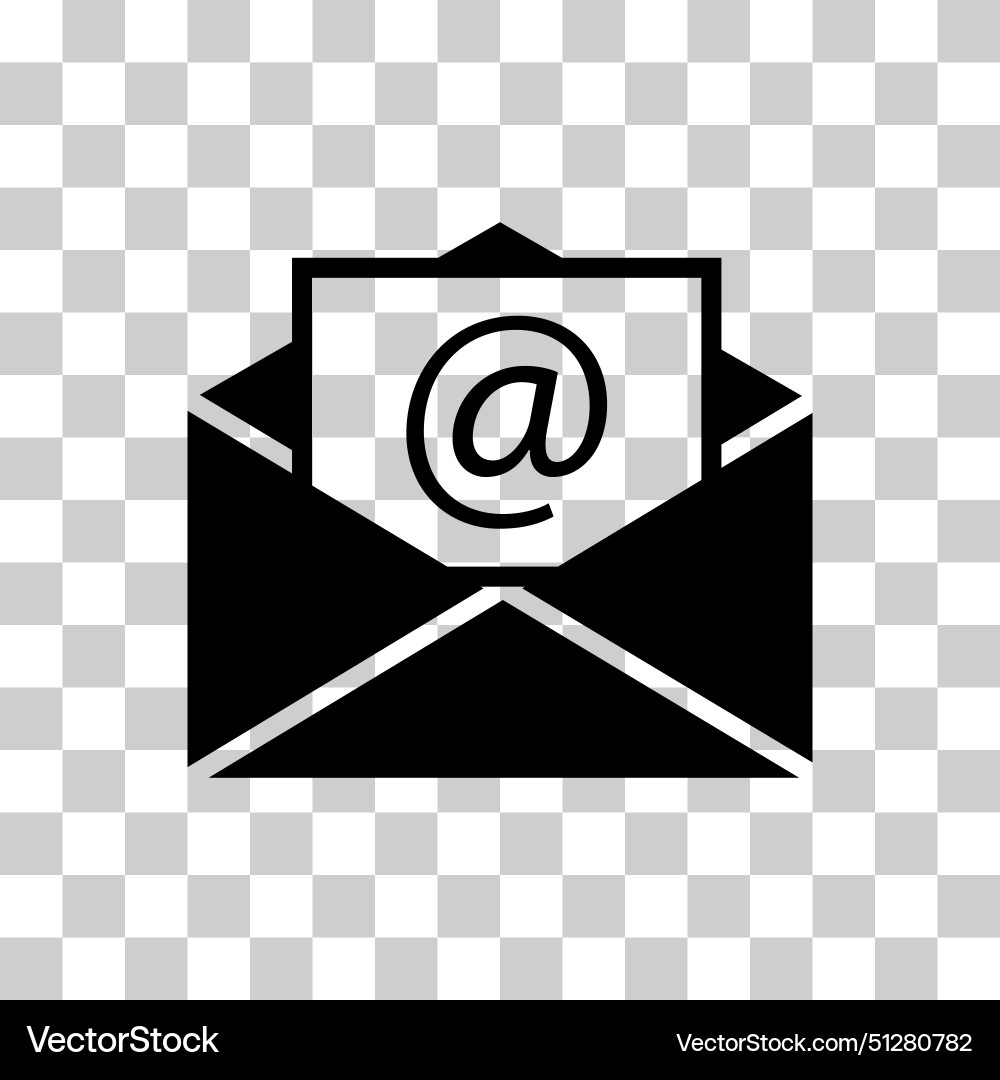 Mail envelope icon on isolated background Vector Image