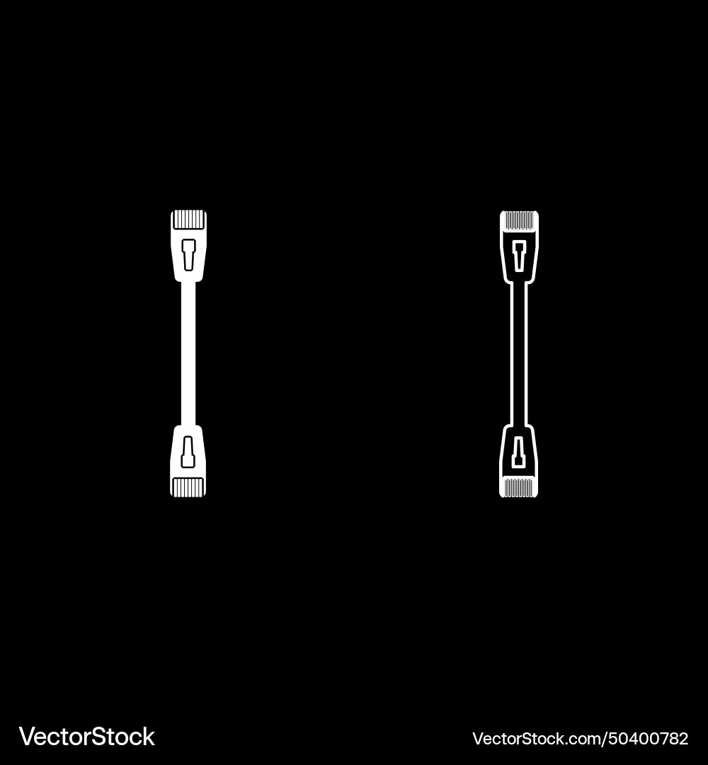 Patch cable path cord ethernet technology rj45 vector image
