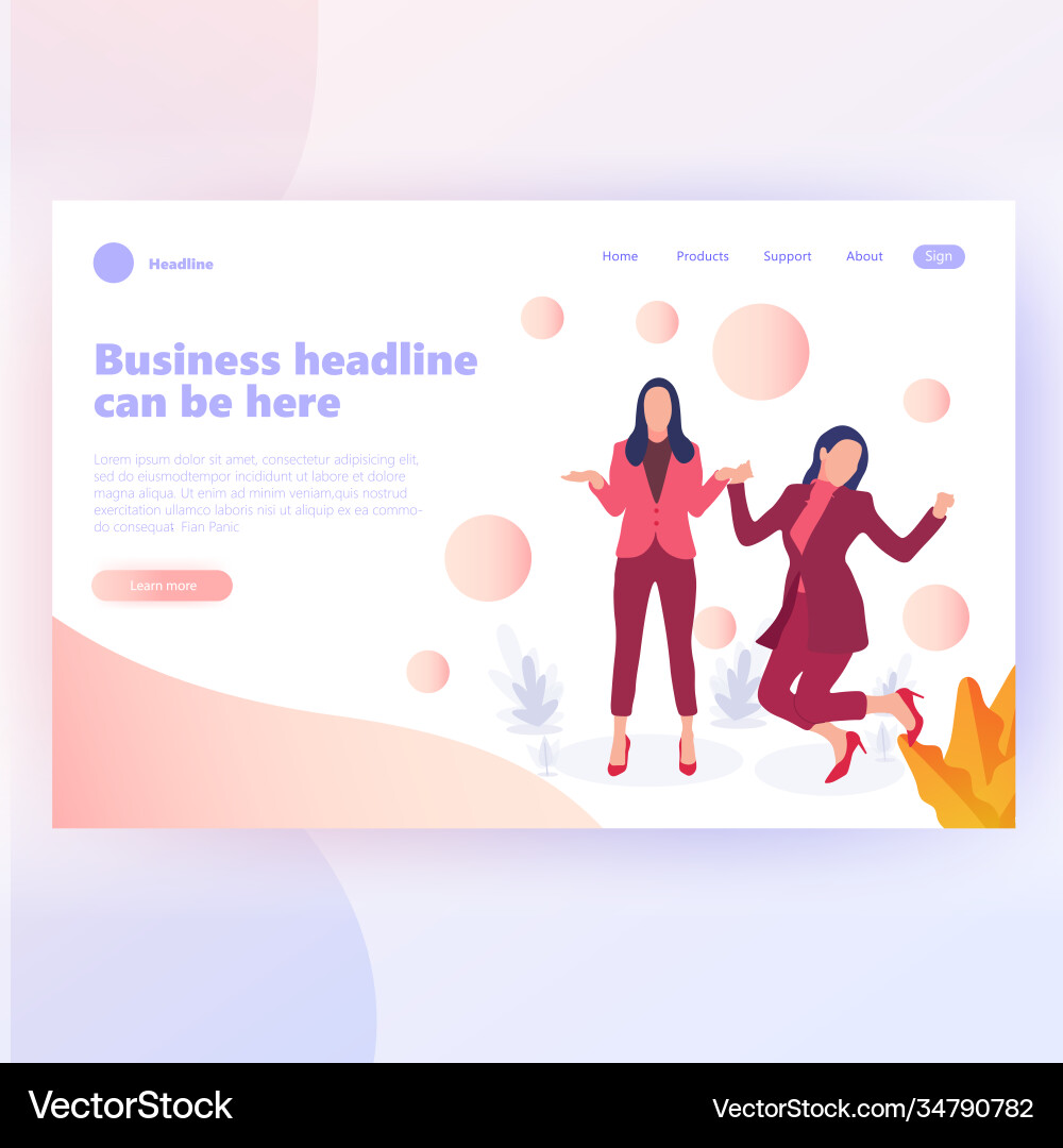 People work in a team and interact with graphs vector image