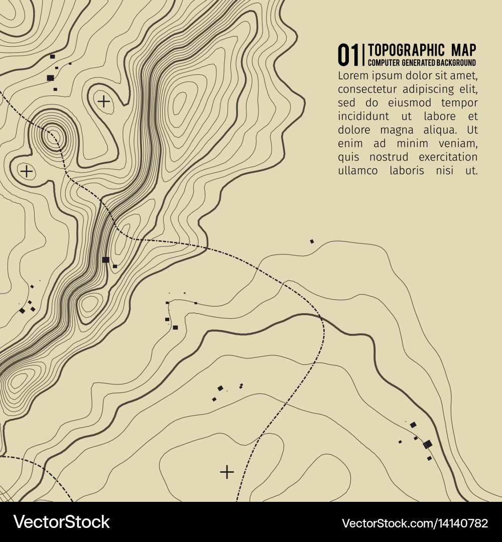 Topographic map background with space for copy vector image