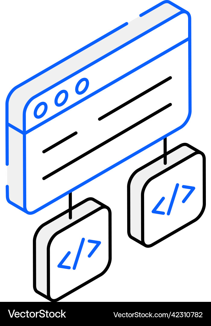 Website programming vector image