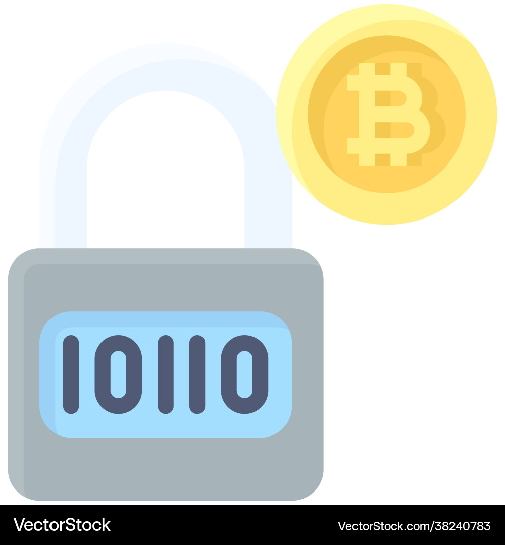 Binary encryption icon cryptocurrency related vector image