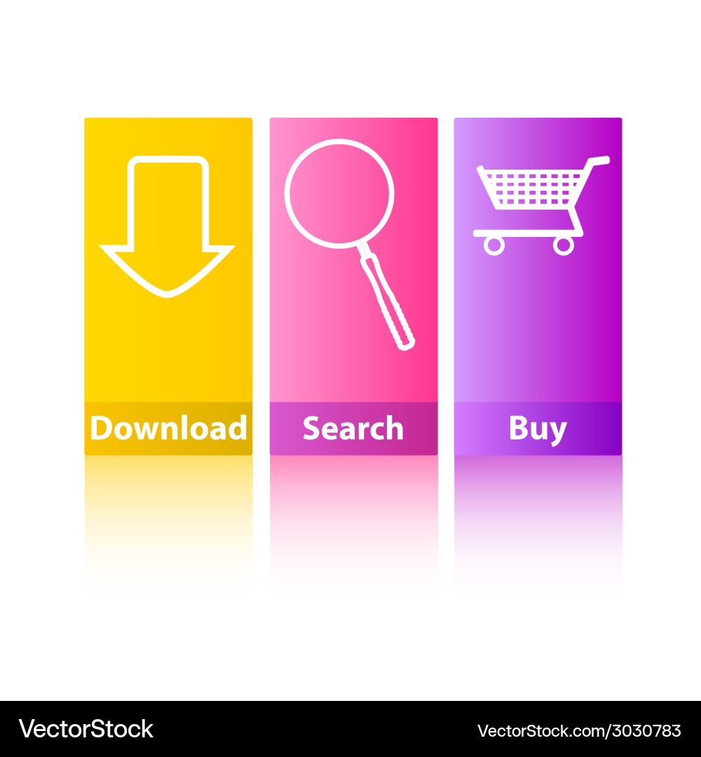 Card set for the website part three Vector Image