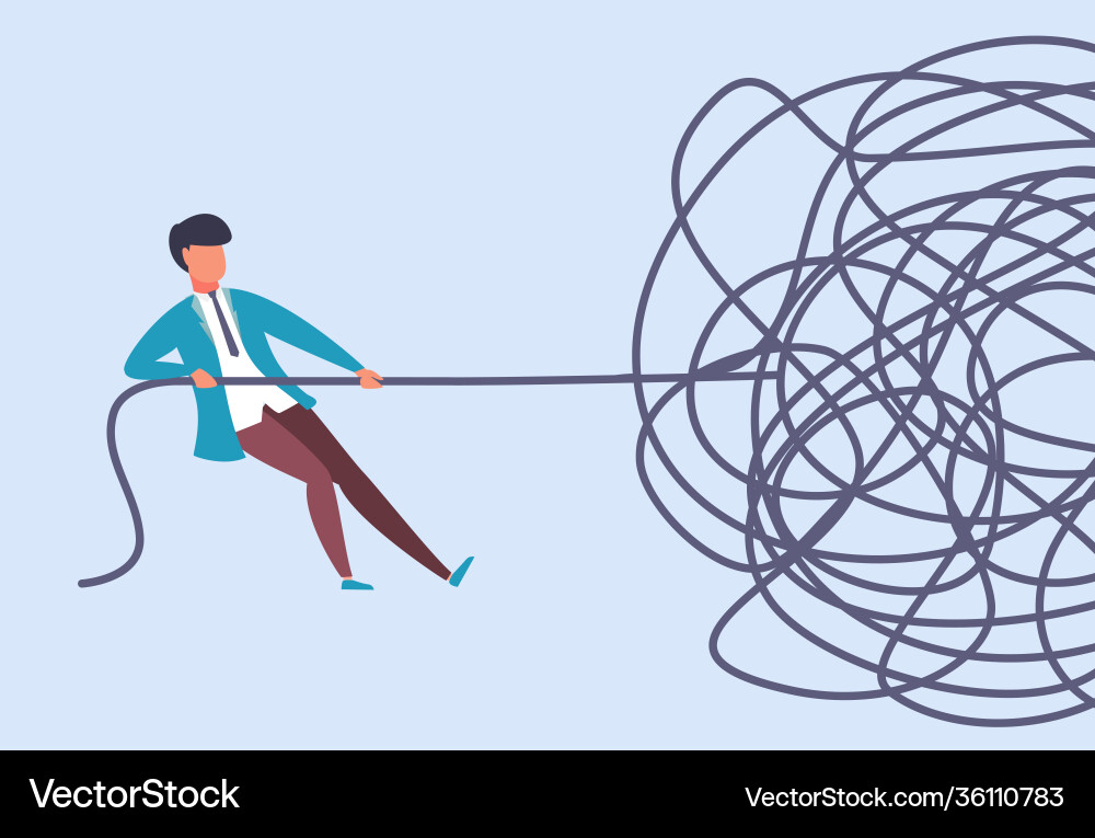 Complex Problem Solving Rope vector image