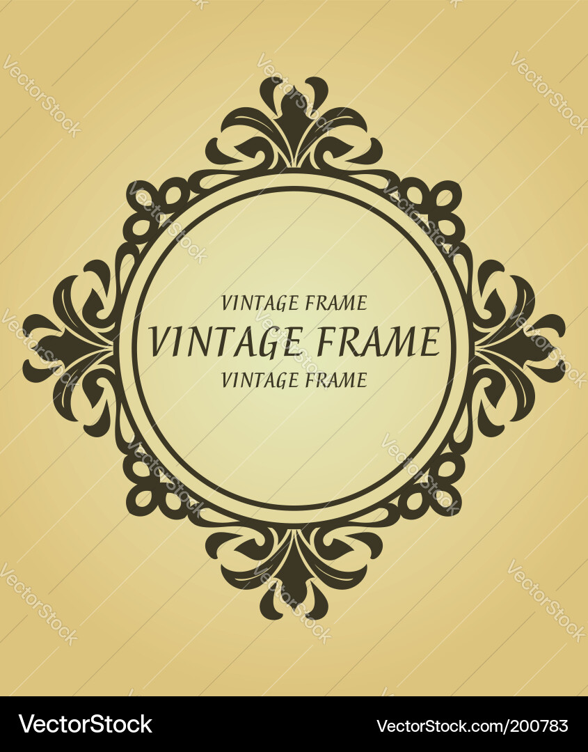 Elegant Victorian Frame Vector Image