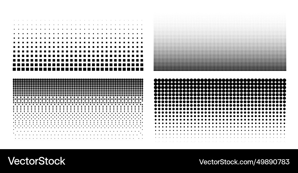 Halftone dot pattern comic pop art textures black Vector Image