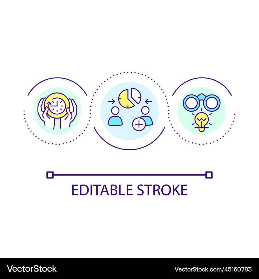 Helping overworked employee loop concept icon Helping overworked employee loop concept icon vector image