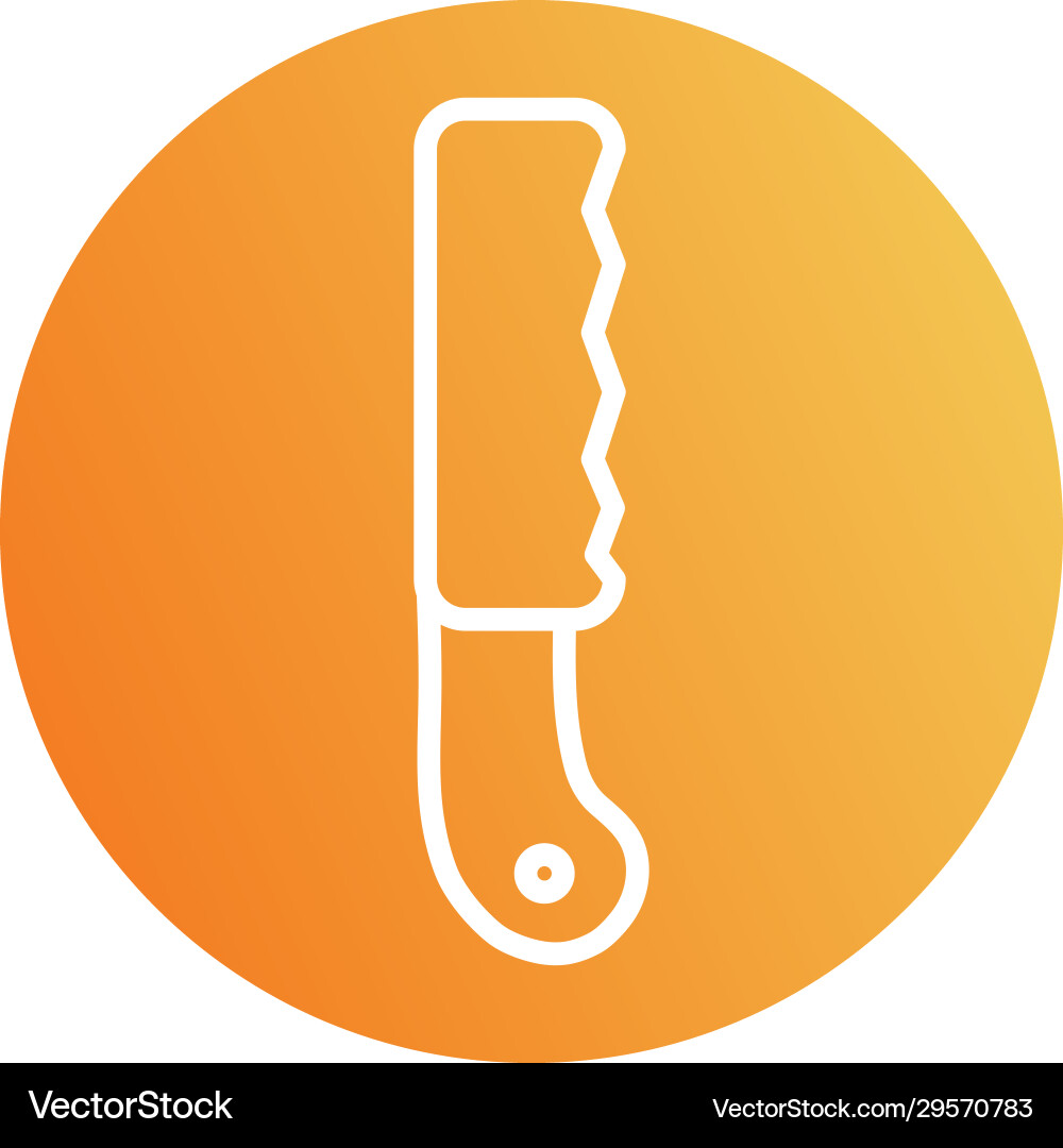 Isolated knife block style icon design vector image