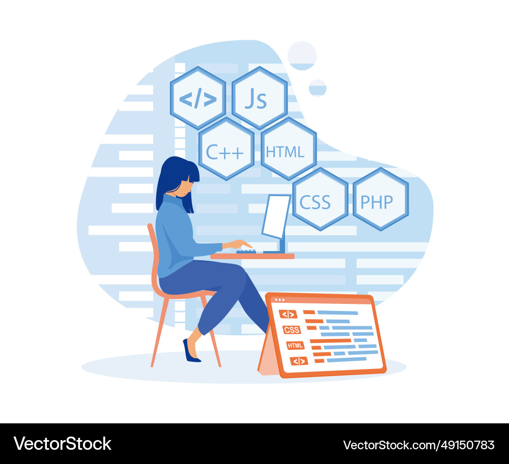 Projektingenieur Programmiersoftware Anwendung Vektorbild