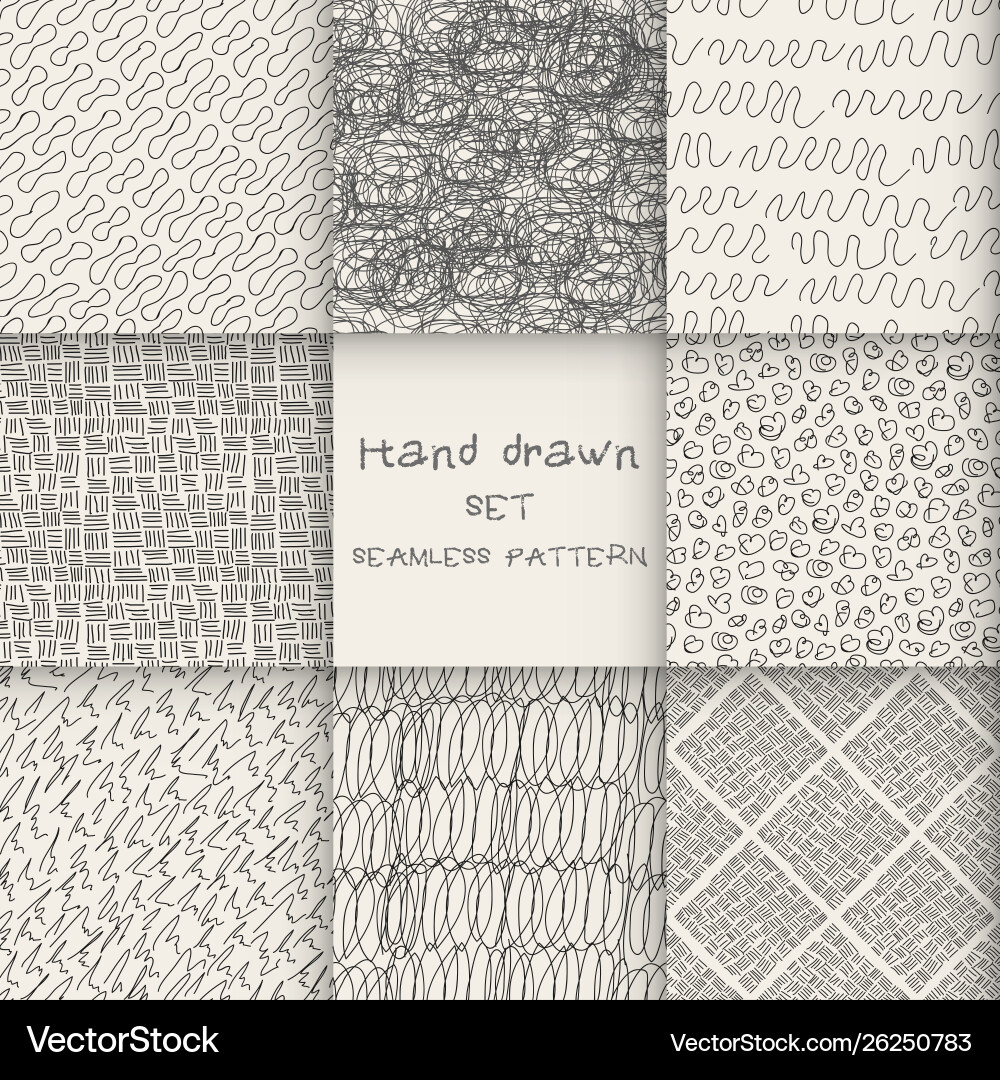 Set seamless pattern triangles Set seamless pattern triangles vector image