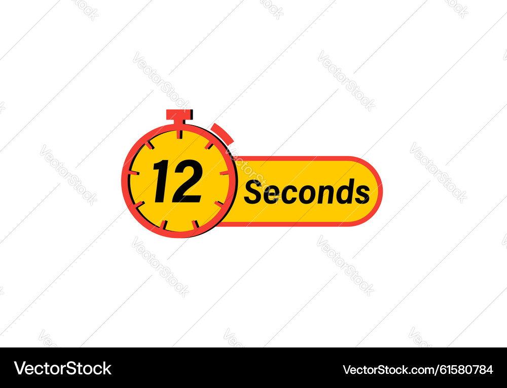 12 Second Countdown Timer Icon – Royalty-Free Vector | VectorStock