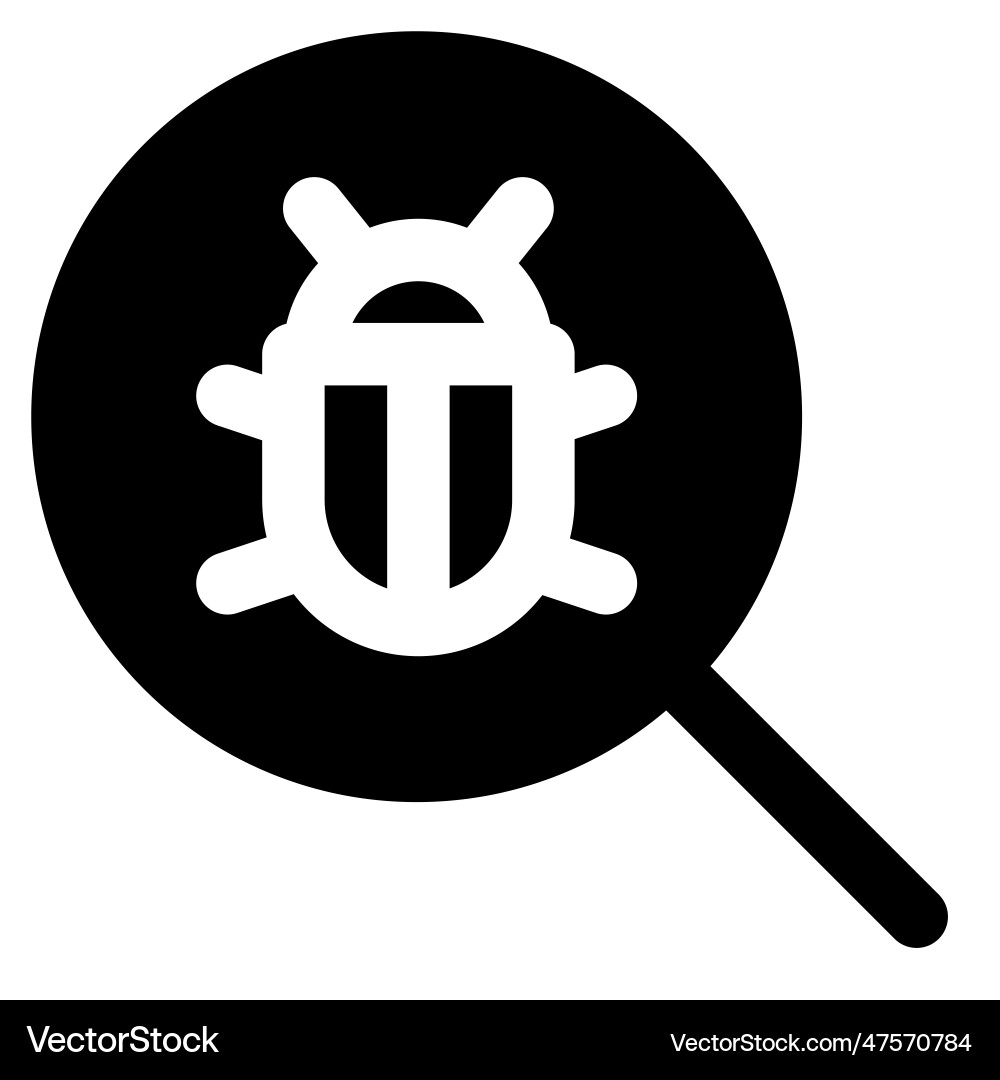 Antivirus tool help in identifying system bugs Vector Image