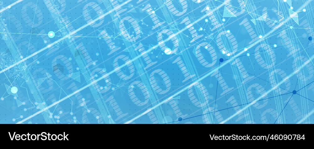 Bytes of binary code run through network abstract Bytes of binary code run through network abstract vector image