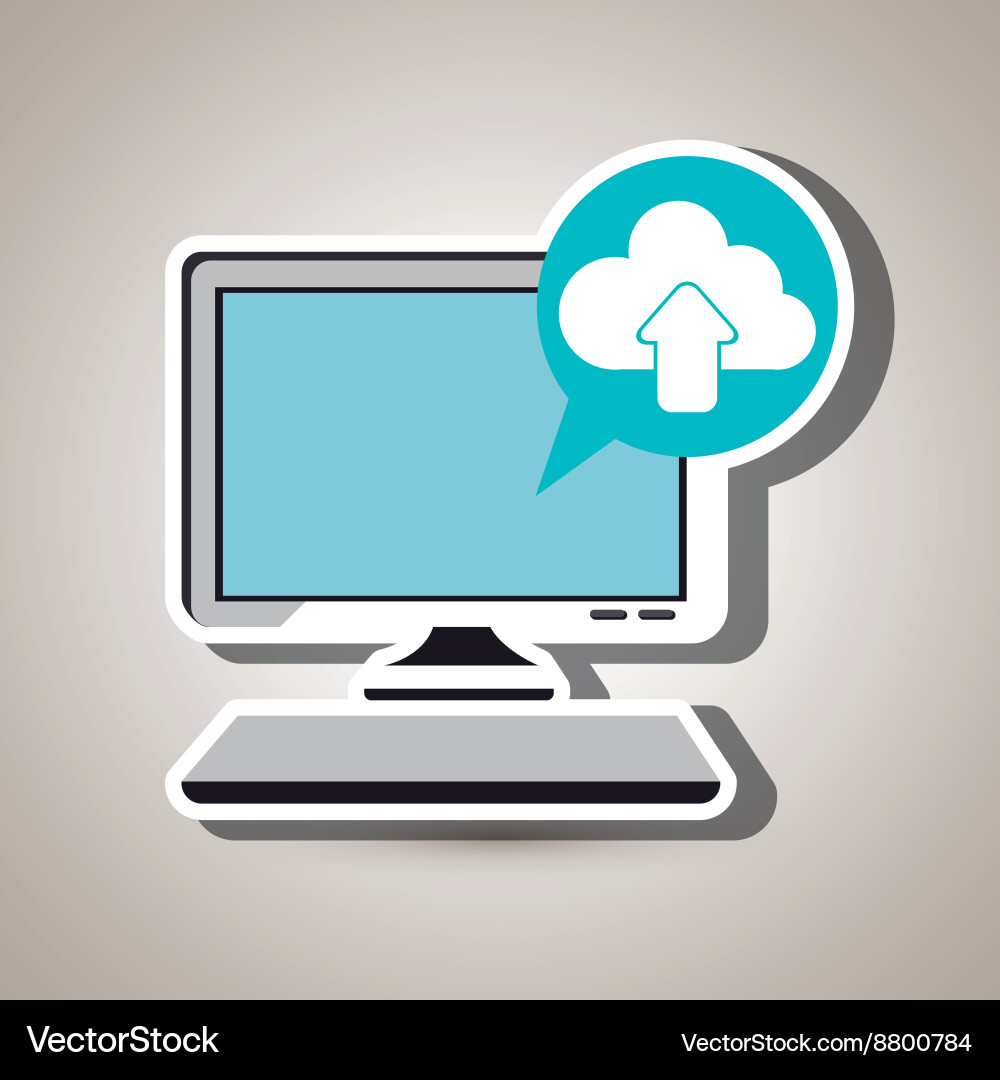 Computer technology design vector image