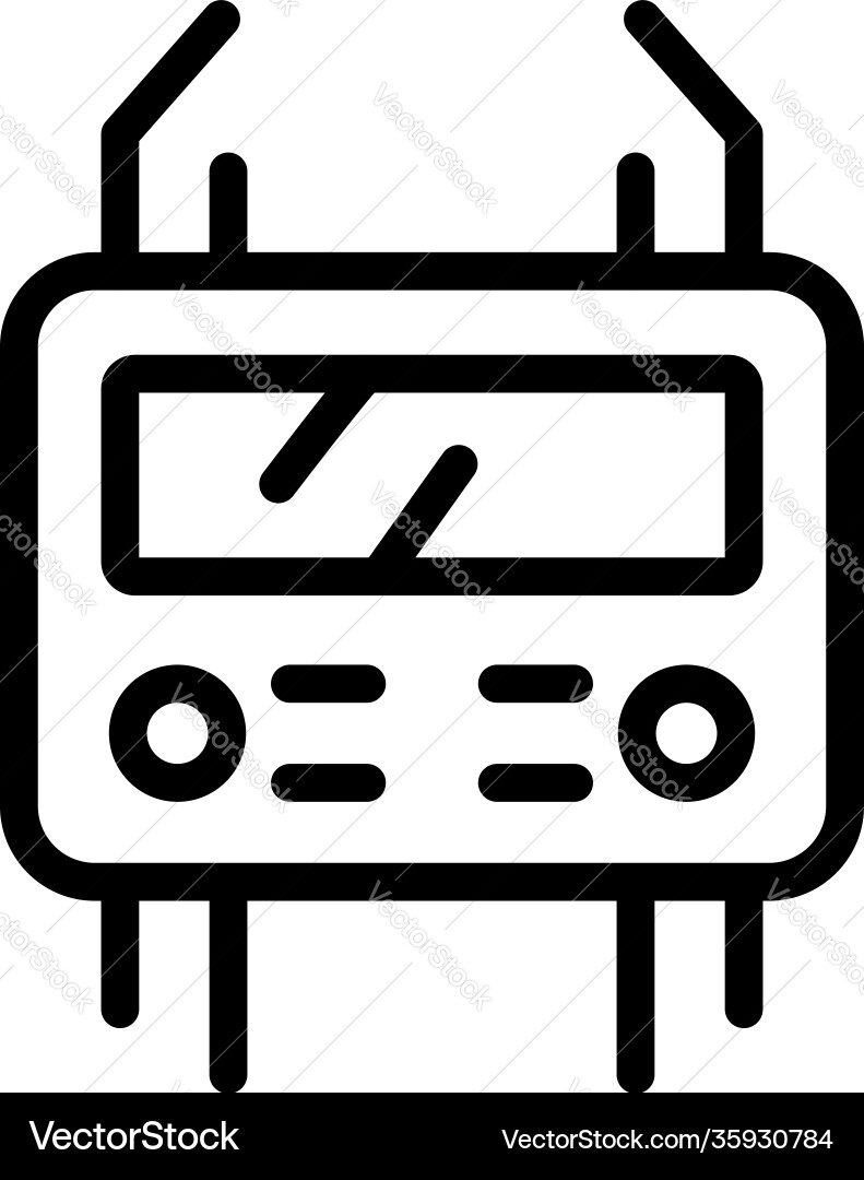 Control fuse box icon outline style Vector Image