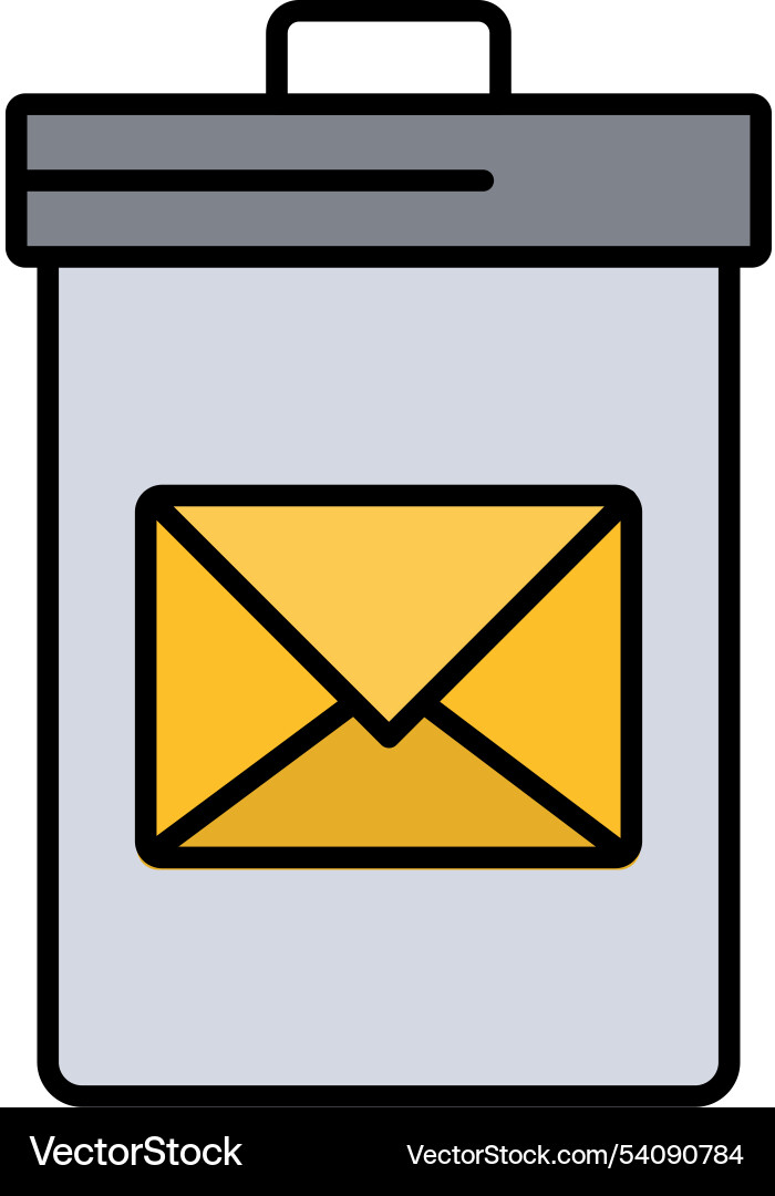 Delete message line filled icon design Vector Image