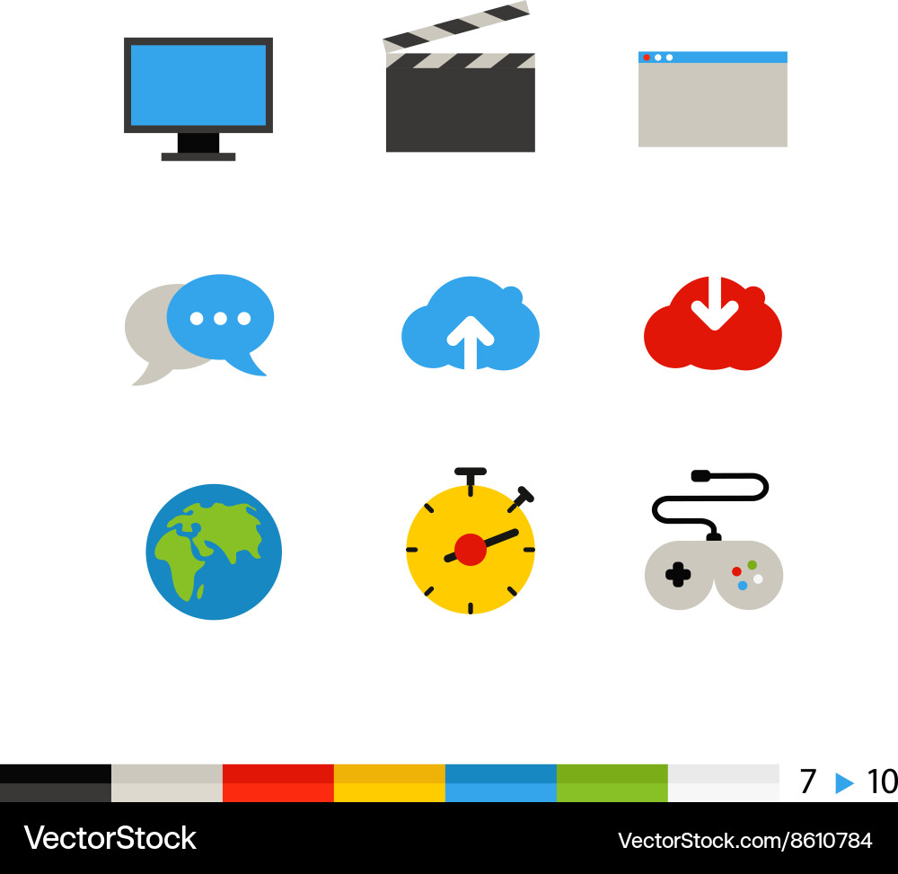 Different flat design web and application Vector Image
