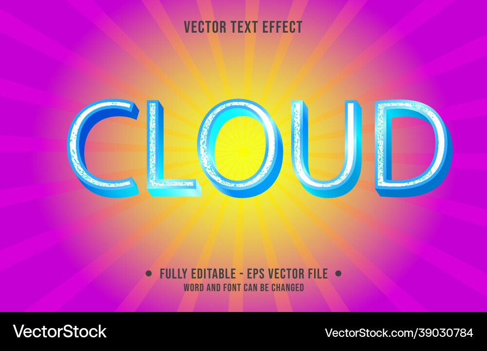 Editable text effect gradient jelly shiny style Vector Image