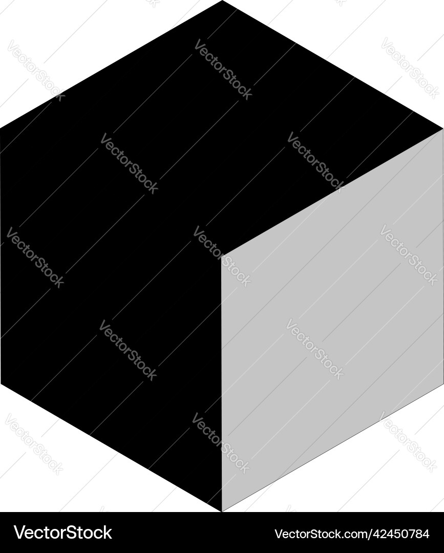 Isometric cube element icon cubist abstract 3d Isometric cube element icon cubist abstract 3d Vector Image