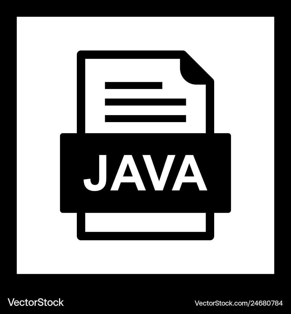 Java Datei Dokument Symbol vektorbild