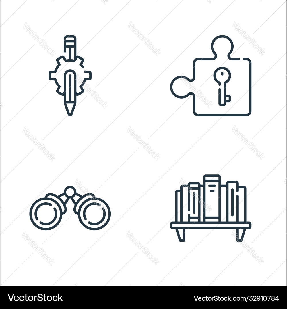 Life skills line icons linear set quality Vector Image