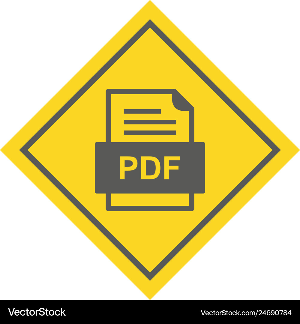 Pdf file document icon vector image
