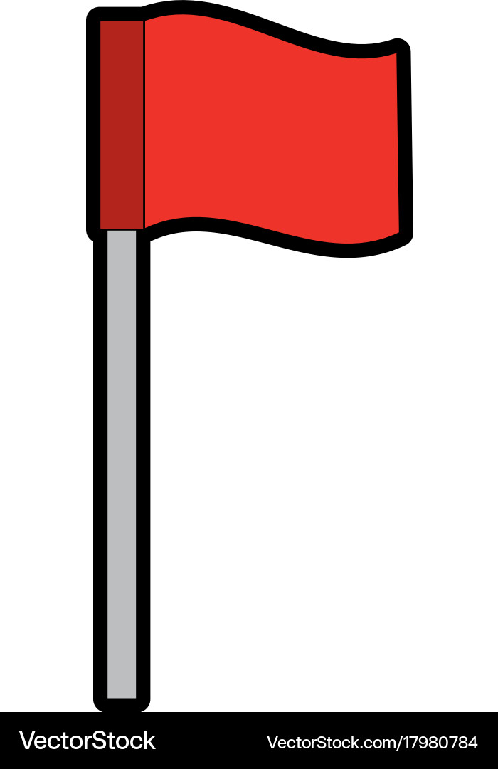 Pointer location flag isolated icon vector image