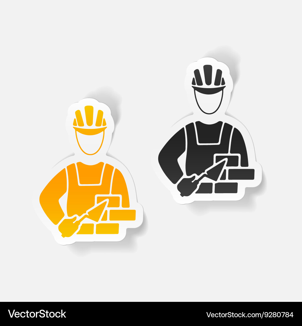 Realistic design element builder vector image