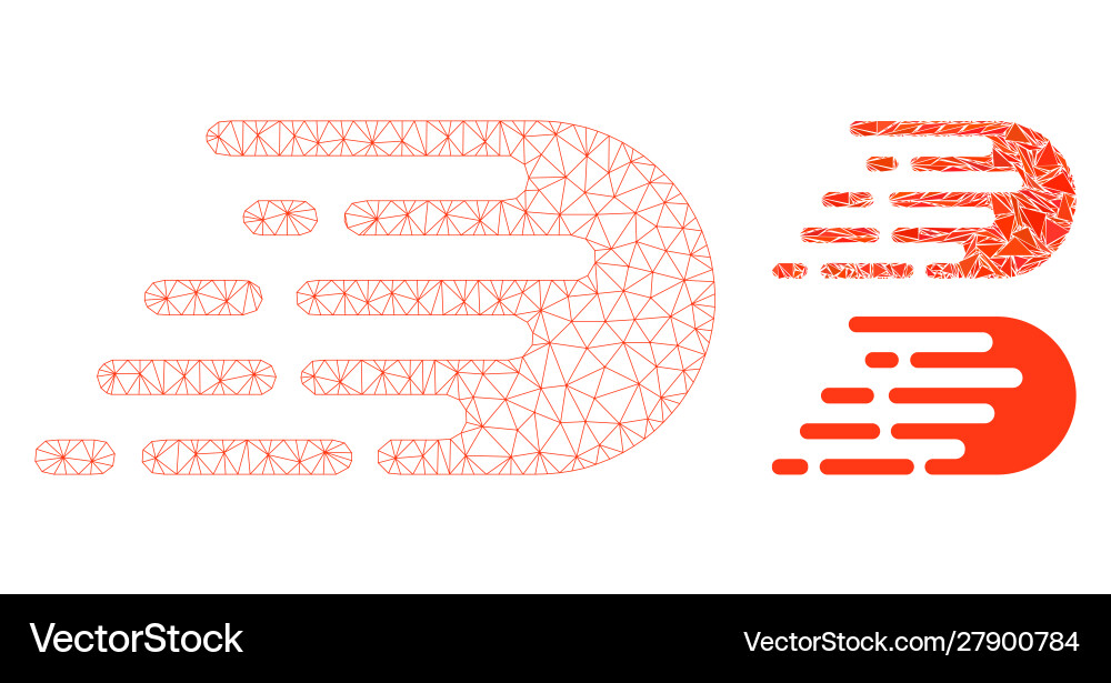 Rush effect mesh carcass model and triangle Rush effect mesh carcass model and triangle vector image