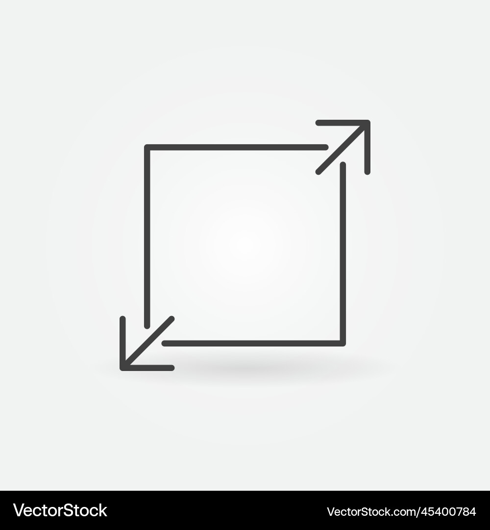 Scalability with arrows concept linear icon vector image