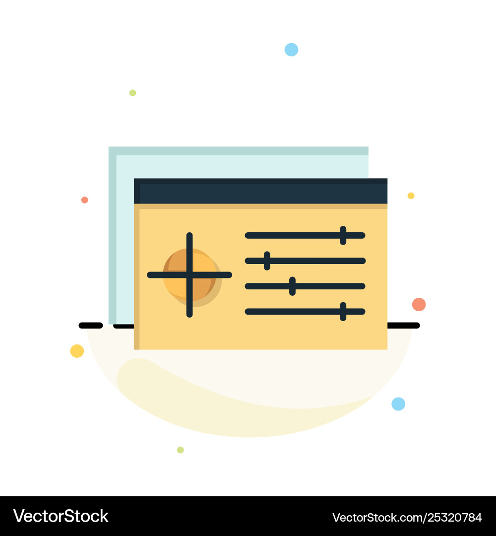 Setting controller target object abstract flat Setting controller target object abstract flat vector image