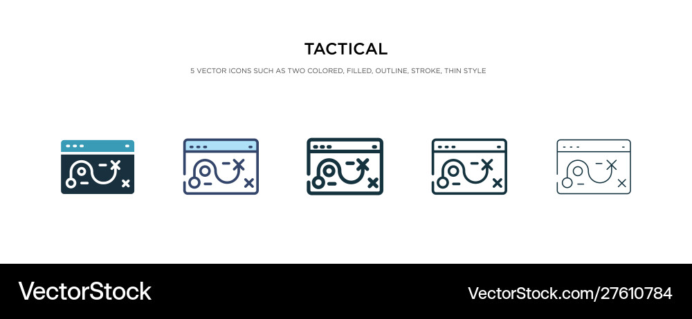 Tactical icon in different style two colored Vector Image