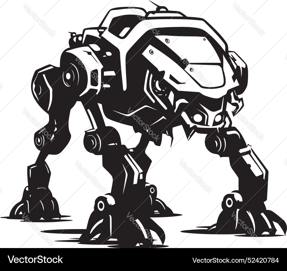 Tech crusader war robot emblem icon armored Tech crusader war robot emblem icon armored Vector Image