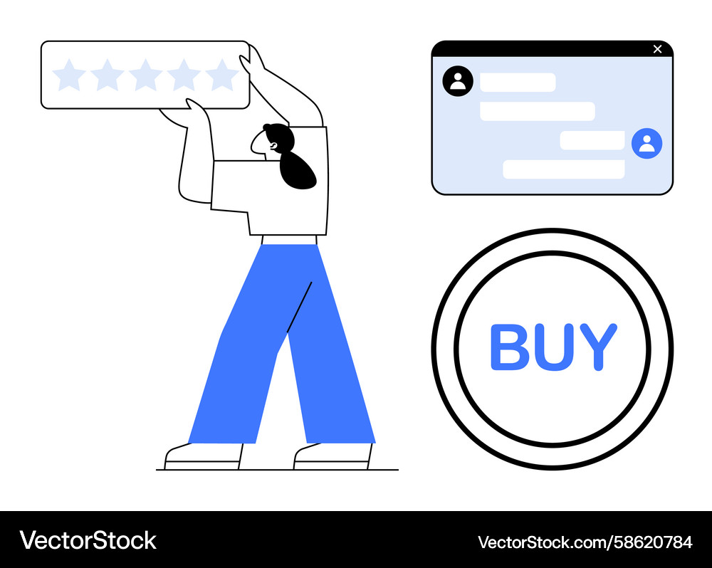 User Interaction & Review Messaging Vector Image