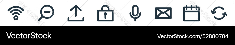 User interface line icons linear set quality Vector Image