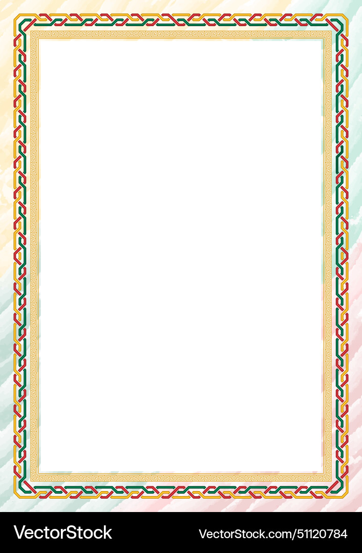 Vertical frame and border with lithuania flag Vertical frame and border with lithuania flag Vector Image
